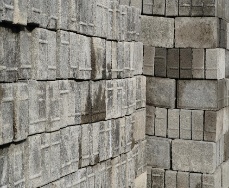 Stacked bespoke concrete blocks for custom structural application