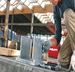 Custom anchorage hardware installation using specialist tooling