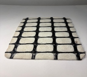 Geogrid reinforcement material close-up sample