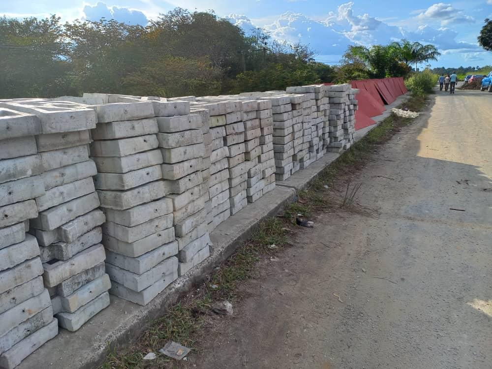 ACBM blocks supplied for DESOPADEC Delta State Ministry of Works at Uzere, Isoko