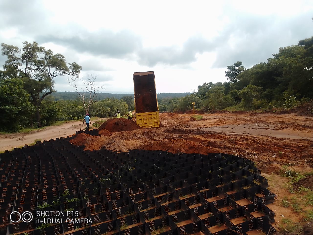 Geocell installation at Fugar, Edo State for NGC